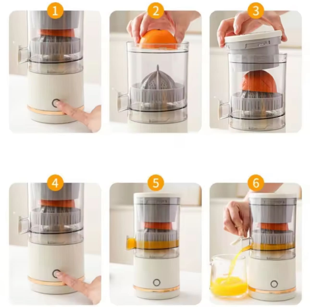 Fresh, pure citrus juice at the press of a single button—completely hands-free and cordless. - Image 3