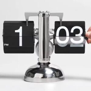 Modern Automatic Page Turning Flip Clock Digital Table Clock for Home Office Decor Technological Sense Page Flipper