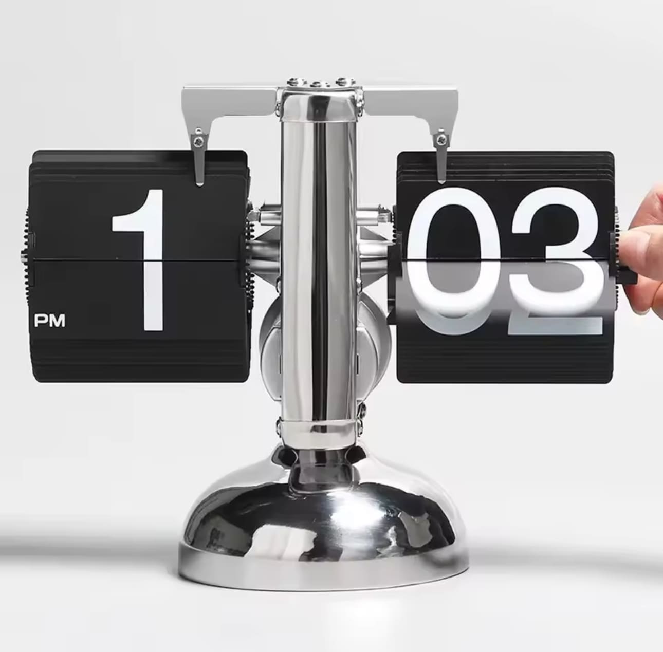 Modern Automatic Page Turning Flip Clock Digital Table Clock for Home Office Decor Technological Sense Page Flipper