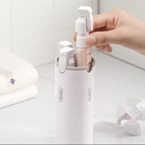 1pc 4-in-1 Emulsion Dispenser Bottle, Travel Bottle, Minimalist with Labels, Travel Dispenser Bottle, Toiletry Container