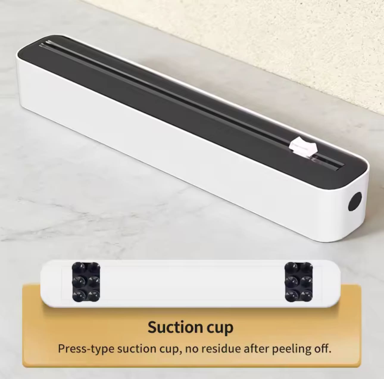 Household multi-functional cling film cutter, tear-free sliding cutter suitable for plastic cling film and aluminum fo - Image 2