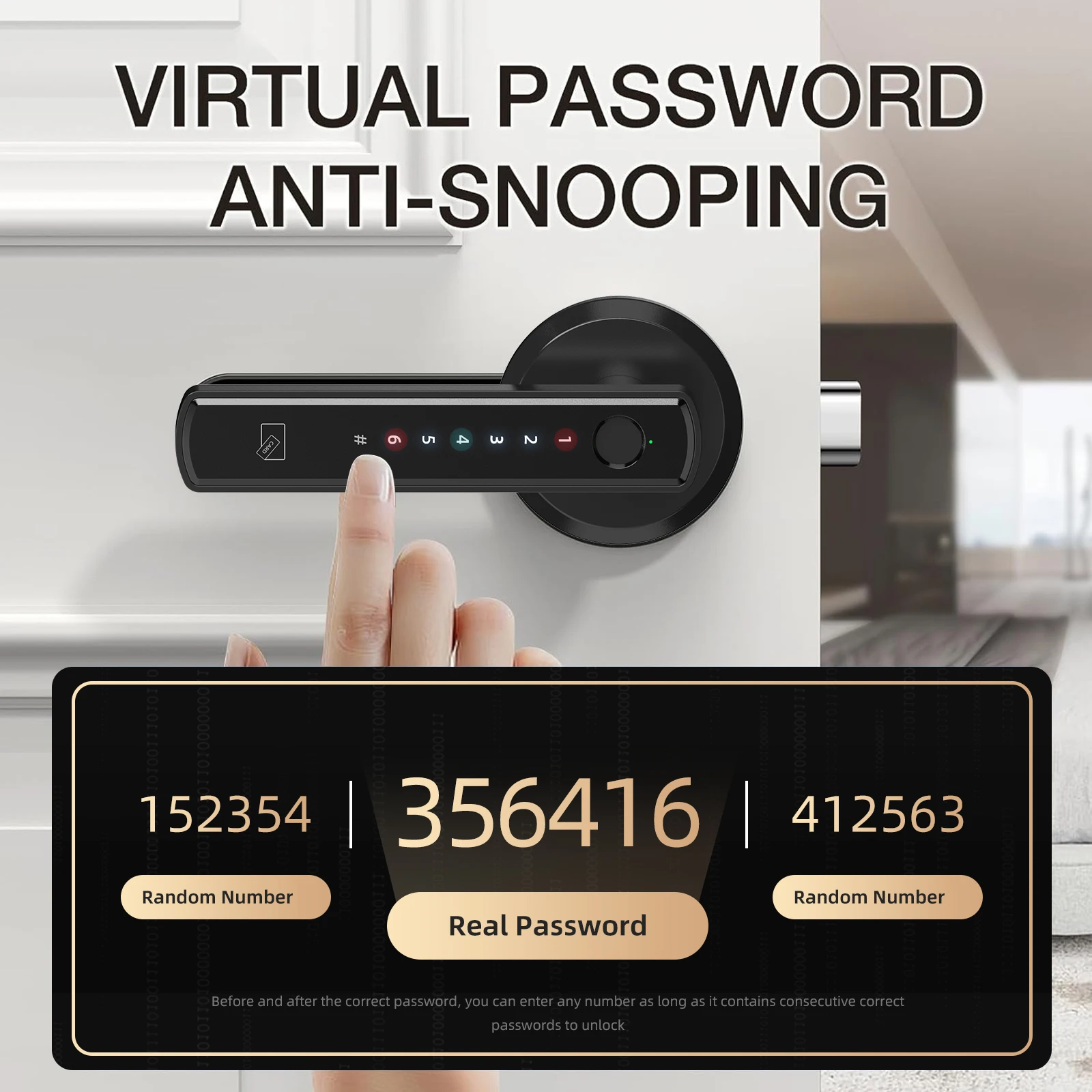 Viladepot Smart Lock Fingerprint Door Lock App Control Passcode Unlock Electronic Touchscreen Keypad - Image 4