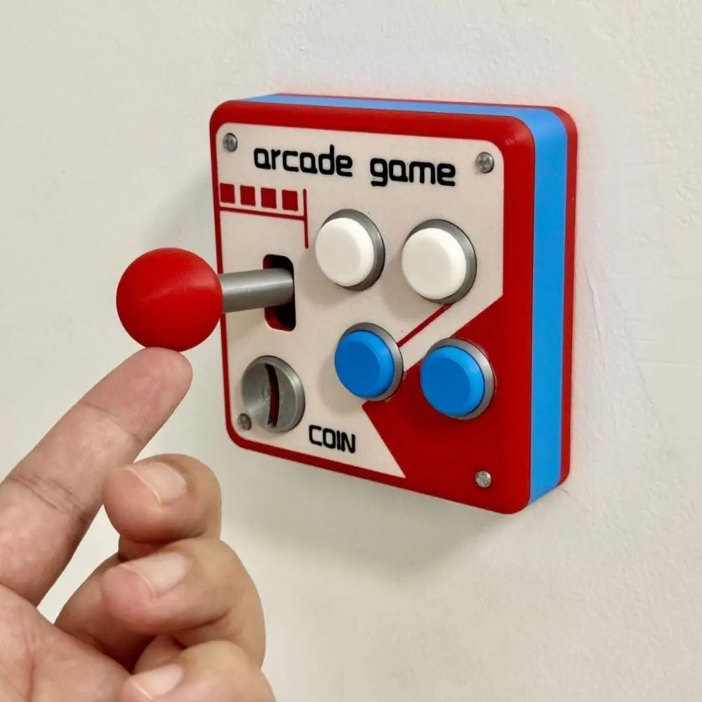 86 Switch Panel Cover Retro Arcade Style Red Blue White Joystick Switch Panel Wall Switch Decor Joystick Design - Image 3