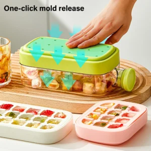 500ML Ice Cube Mold Press Ice Maker With Lid Food Grade Ice Making Straw Dual-use Ice Kettle Press Ice Maker With Supplies