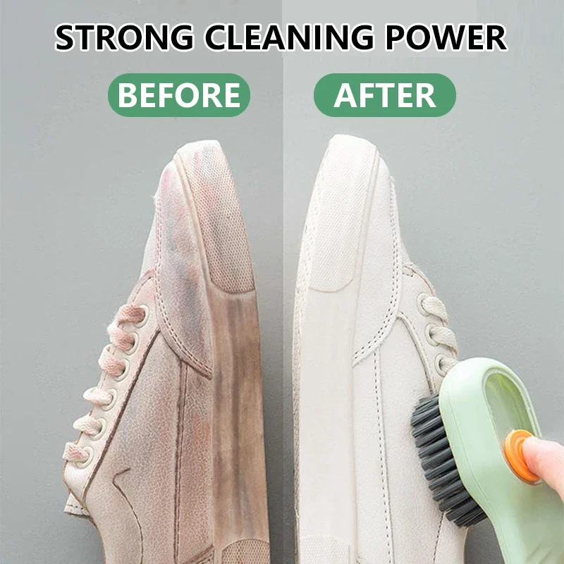 1/2/4PCS Shoe Washing Machine Bag with Liquid Shoe Brush Set Durable Laundry Shoe Bag and Soft Bristle Clean Brush for All Shoes - Image 4