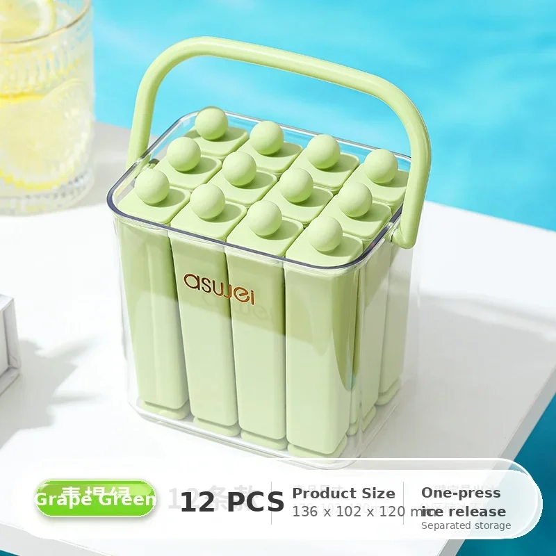 1pc Silicone Ice Pop Mold Box Food Grade Easy Release PET PP Popsicle Maker Freezer Ice Cube Tray for Summer Drinks Home DIY - Image 3