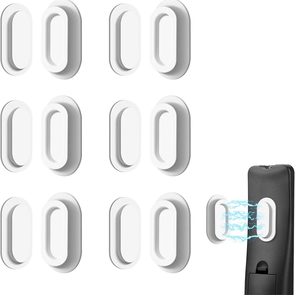 6 Pack Magnetic Remote Control Holder Wall Mount Soft Silicone Remote Control Caddy with Strong Adhesive Remote Holder - Image 6