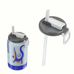 Reusable Soft Drink Can Lid. Soda Drink Can Lid Can Be Used For Beverages Juices And Soft Drinks And Comes With A Straw