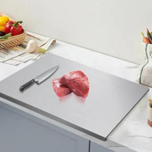 304 Stainless Steel Cutting Board Butcher Block Household Rolling Board Kitchen Supplies Food Preparation Meal Prep Tools