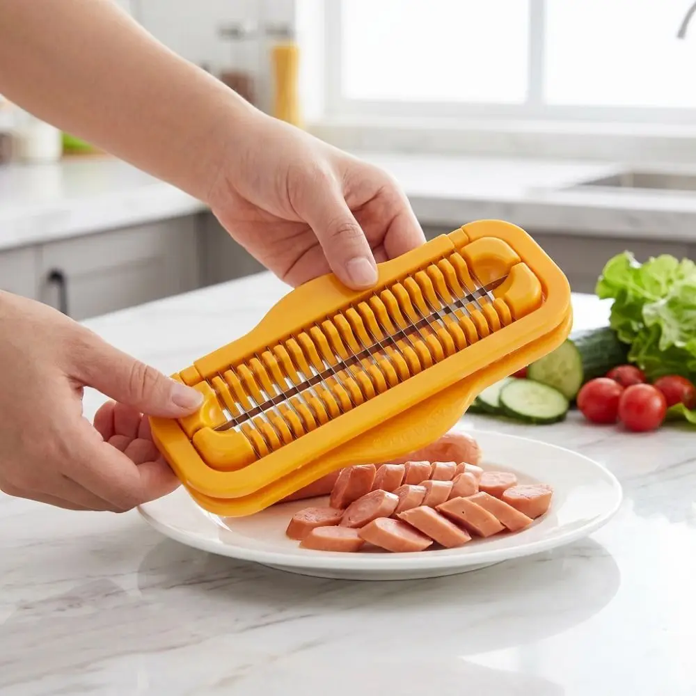 Creative Stainless Steel Ham Slicer Efficient Manual Banana Slicer Time-Saving Sausage Cutter Kitchen Gadget - Image 3