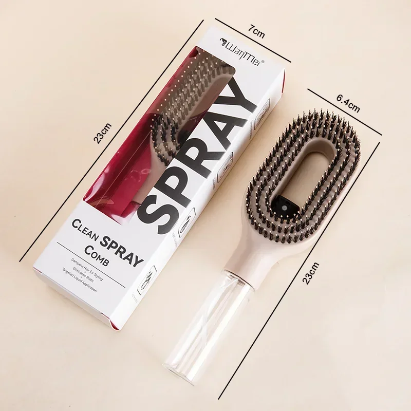 2in1 Sprayer Comb Detangling Scalp Massage Hairbrush with Spray Bottle Essential Oil Water Mist Spray Brush Anti-static Summer - Image 2