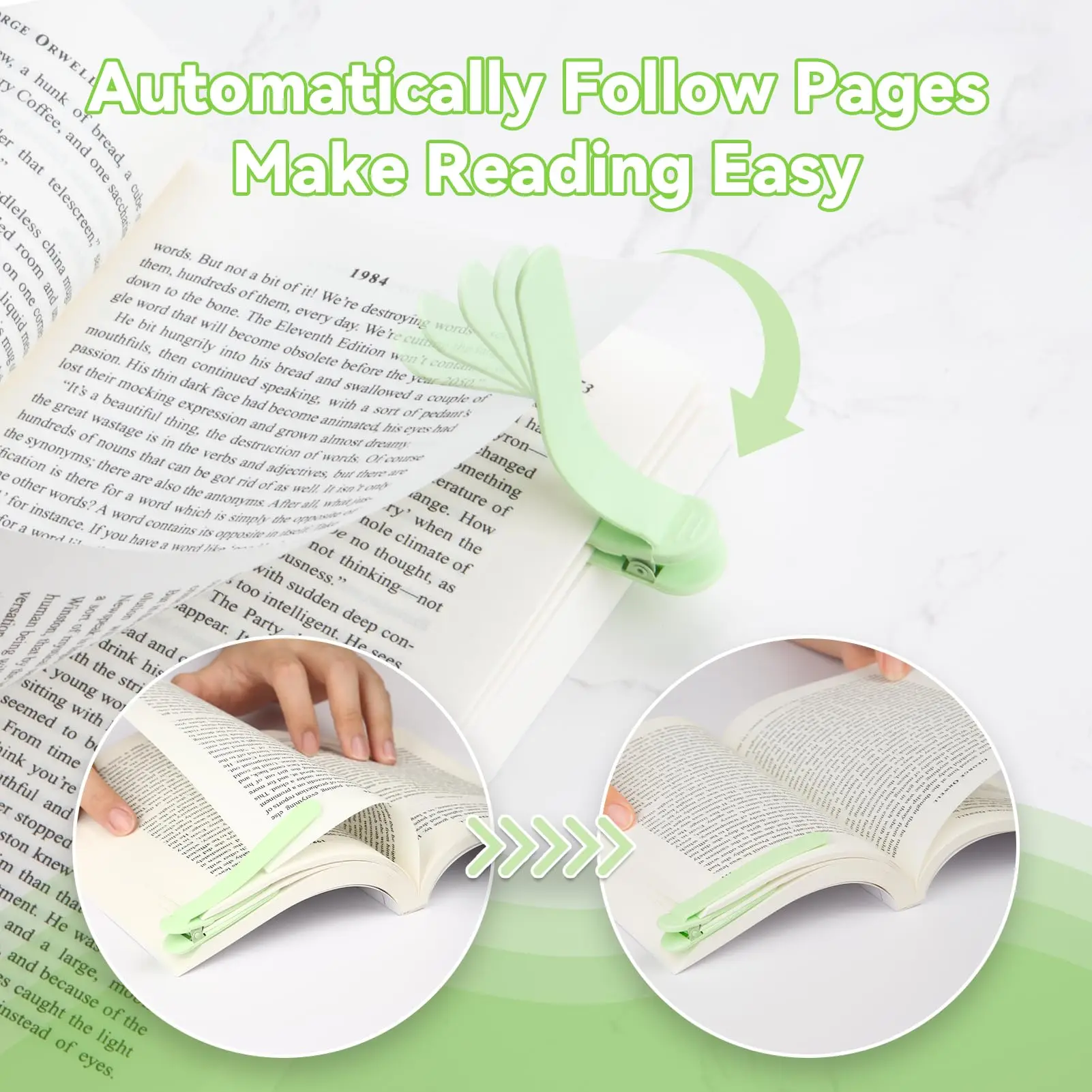 Automatic Bookmark, Silicone Reading Bookmark, Colorful Bookmark, Ideal Gift For Book Lovers, Essential Reading Accessory, For A - Image 4