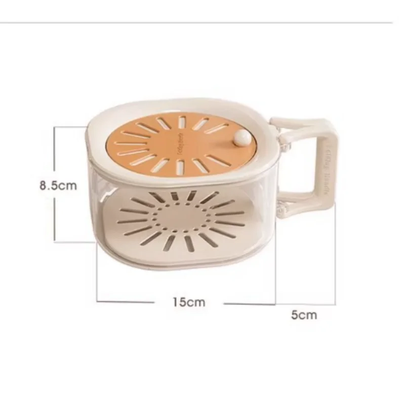 Cleaning Filtering Fruit Basket Folding Handle and Lid, Washing Fruits and Vegetables, Draining Basket, Refrigerator Fruit Box - Image 4