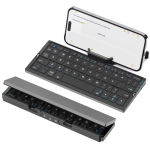 Foldable Bluetooth Keyboard with Magnetic Stand Portable Wireless Keyboard for iPad iPhone Samsung Tablet Rechargeable