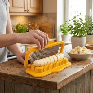 Creative Stainless Steel Ham Slicer Efficient Manual Banana Slicer Time-Saving Sausage Cutter Kitchen Gadget
