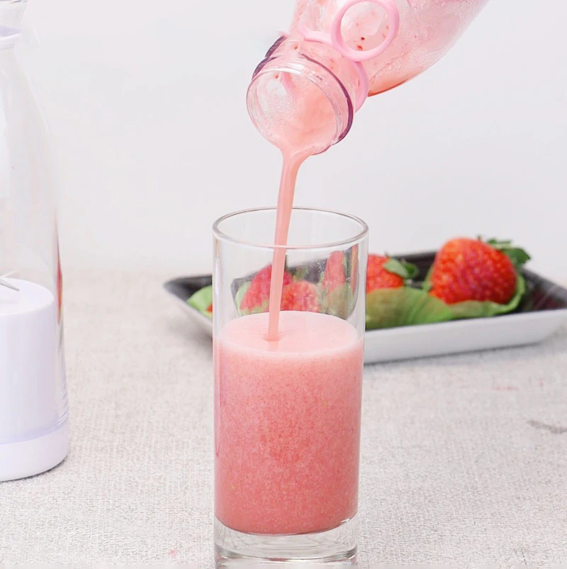 Mini Wine Bottle Juicer 420ml Portable Stirring USB Charging Juicer Cup Household Multifunctional Electric Juicer Household Item - Image 2