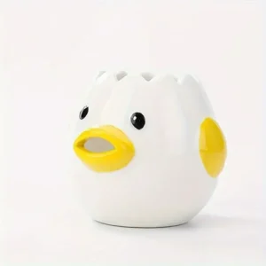Cute Little Chicken Ceramic Egg Separator - Creative Egg Yolk and Egg White Filter for Baking, Kitchen Gadget