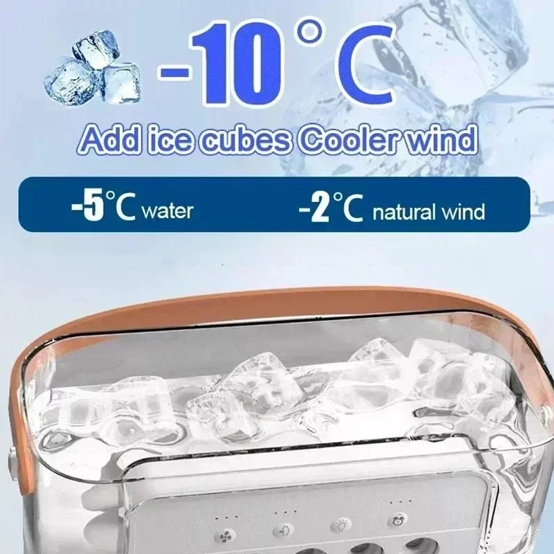New 3 In 1 Fan AIr Conditioner Household Mini Air Cooler LED Night Light Portable Humidifier Air Adjustment Fan Office Home Fan - Image 2