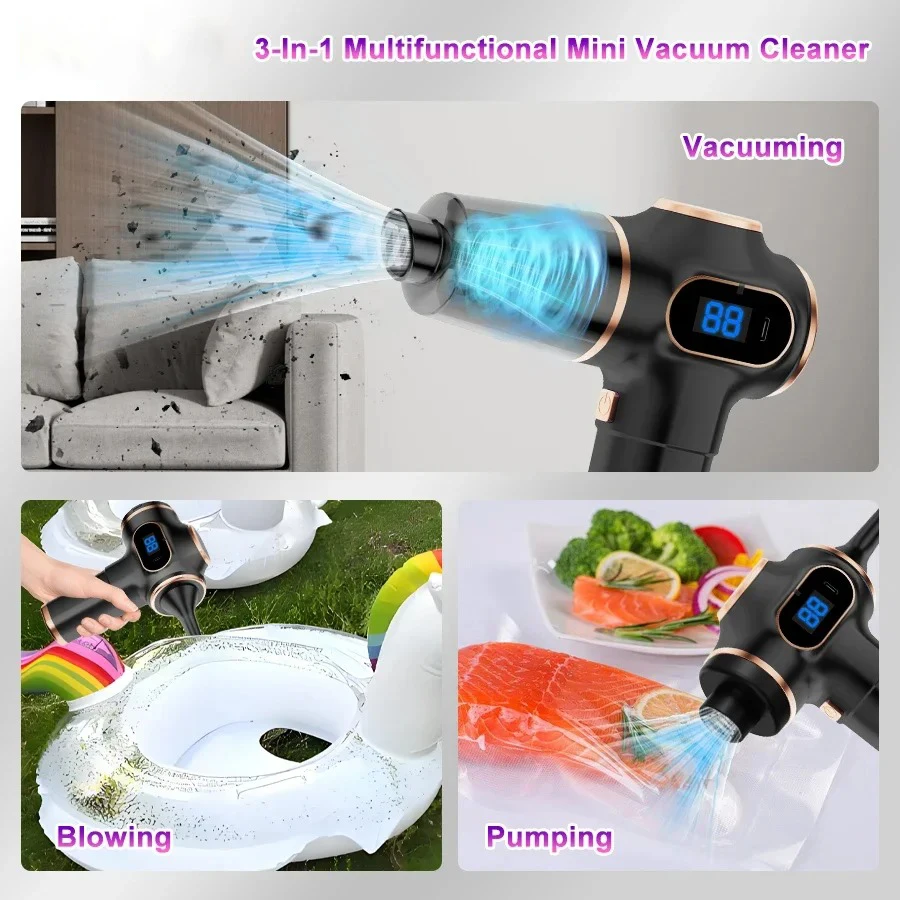 Wireless Vacuum Cleaner Dual Use for Home and Car High Power Home Appliance With display Screen Carpet Sofa Car Cleaner - Image 5