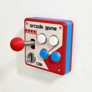 86 Switch Panel Cover Retro Arcade Style Red Blue White Joystick Switch Panel Wall Switch Decor Joystick Design