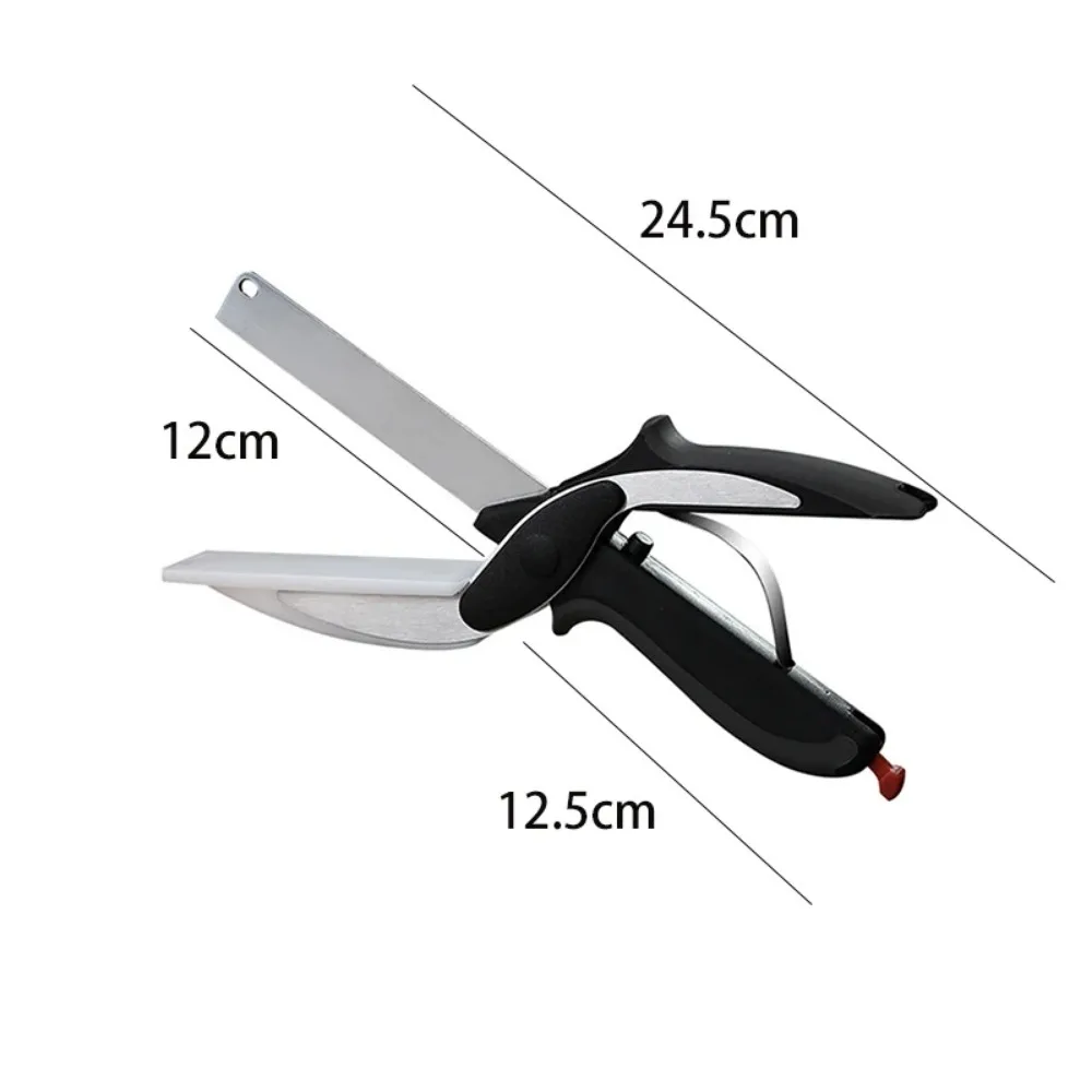 Separable Stainless Steel Barbecue Steak Cutting Shear Household Vegetable Scissors 2 In 1 Multi Kitchen Tool Fruit Knife - Image 4