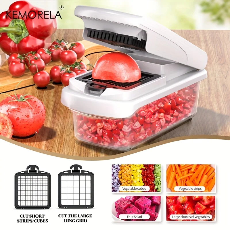 14/15 in 1 Multifunctional Vegetable Chopper Food Chopper Onion Chopper Vegetable Chopper with Container for Salad Potato Carrot - Image 4