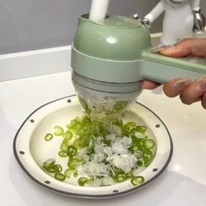 1 Multi-function Garlic Paste Electric Artifact Gatling Small Vegetable Cutting Wireless Automatic Pressure-pull Food Supplement