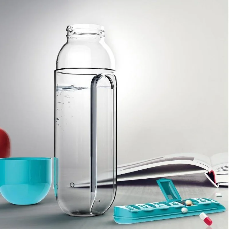 2 in 1 600ml 7 Grids Medicine Box Water Cup Sports Plastic Water Bottle Combine Daily Pill Boxes Organizer Drinking Bottles - Image 5