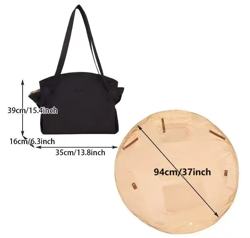 Large Capacity Foldable Travel Organizer Bag - Durable, Lightweight & Waterproof Tote/Duffel, Includes Picnic Mat - Image 5
