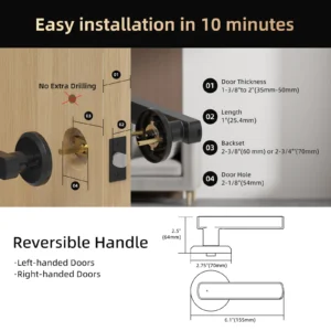 Viladepot Smart Lock Fingerprint Door Lock App Control Passcode Unlock Electronic Touchscreen Keypad
