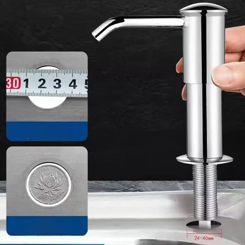 Dish Soap Dispenser for Kitchen Sink, Countertop Soap Dispenser Pump, 40" Silicone Extension Tube Connect to The Soa - Image 4