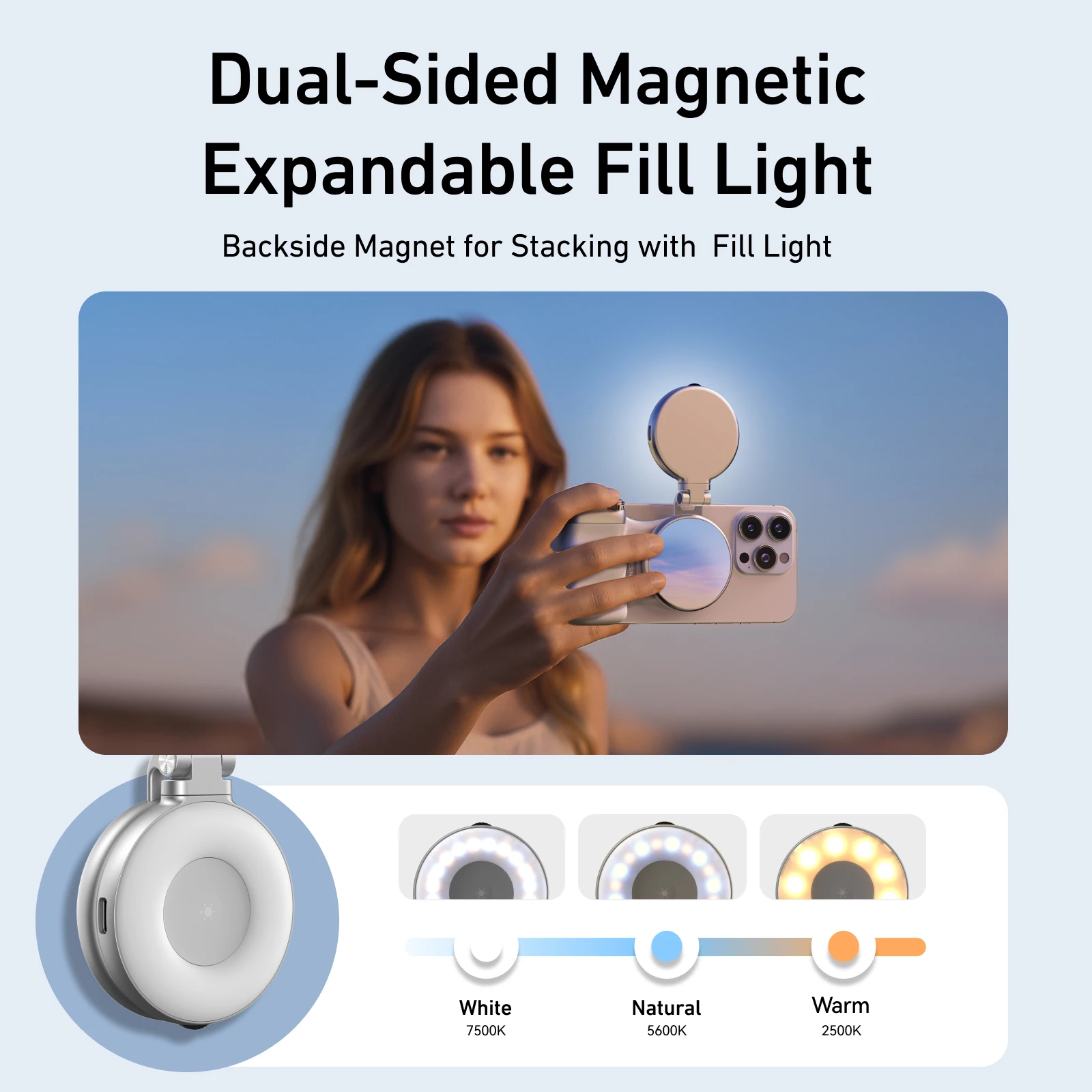 TELESIN Phone Camera Shoot Hand Grip Magnetic Smart Phone Holder Shooting Aid Remote Control Handle For Iphone Android Phone - Image 4