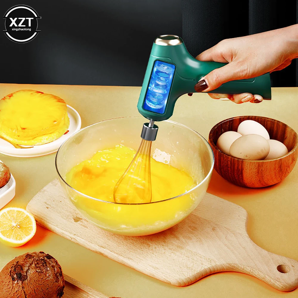 USB Wireless Electric Whisk Cake Baking Cream Whisk Kitchen Tools Handheld Rechargeable Mixing Machine Electric Food Mixer - Image 4