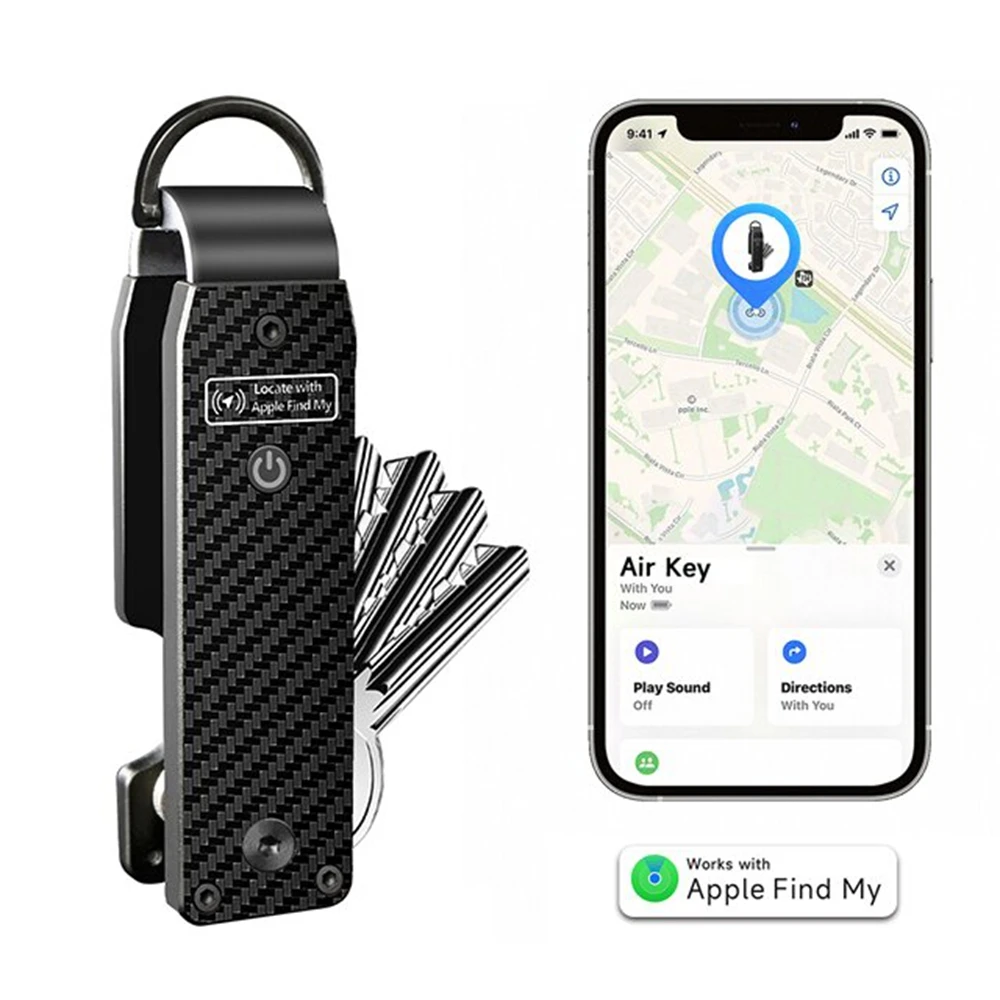 Air Keychain,Key Organizer Works with Apple Find My, Built-in airtag Chips,Car Key Chains with GPS Tracker, Key Finder(iOS Only) - Image 4