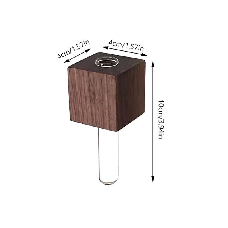 1pcs Wooden Magnetic Test Tube Vase Refrigerator Magnet DIY Flower Arrangement Simulation Flower Vase Home Kitchen Decoration - Image 3