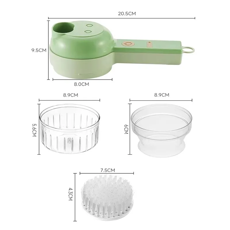 1 Multi-function Garlic Paste Electric Artifact Gatling Small Vegetable Cutting Wireless Automatic Pressure-pull Food Supplement - Image 3