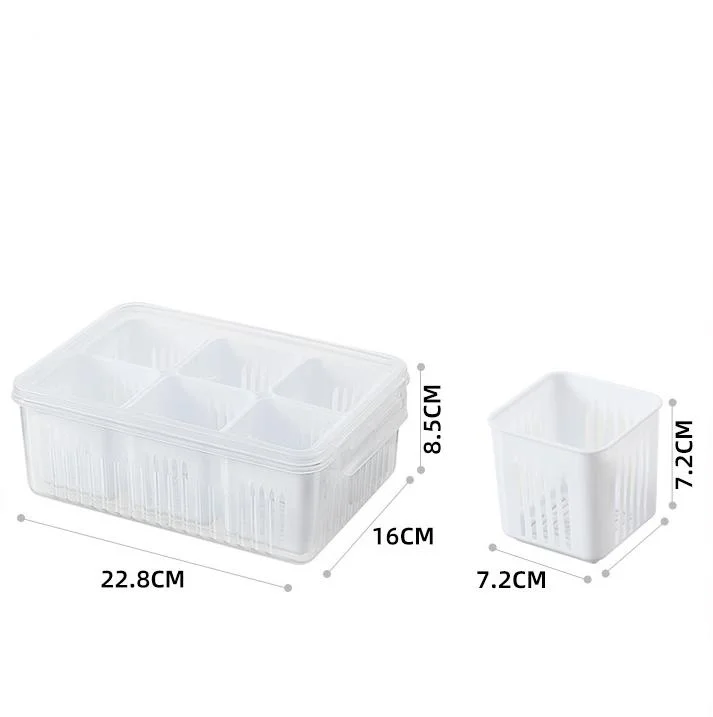 Refrigerator Food Drain Fresh-keeping Box Ginger Garlic Onion Pepper Storage Box Fruit Vegetable Drain Basket Kitchen Organizer - Image 5