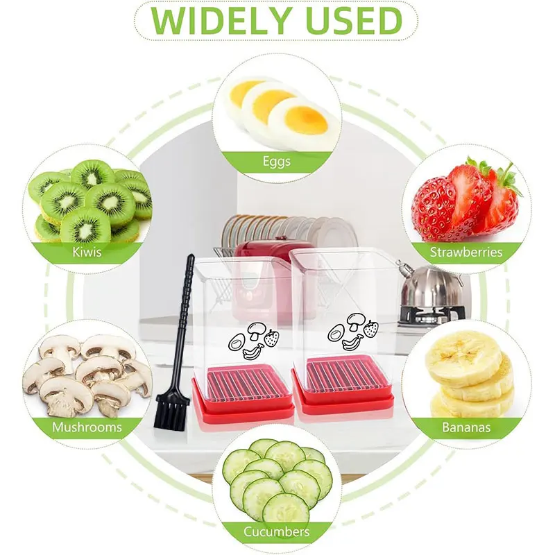 Fruit Speed Cup Slicer With Push Plate Egg Slicer Strawberry Banana Cutter Quickly Making Fruit Vegetable Salad Kitchen Gadget - Image 5