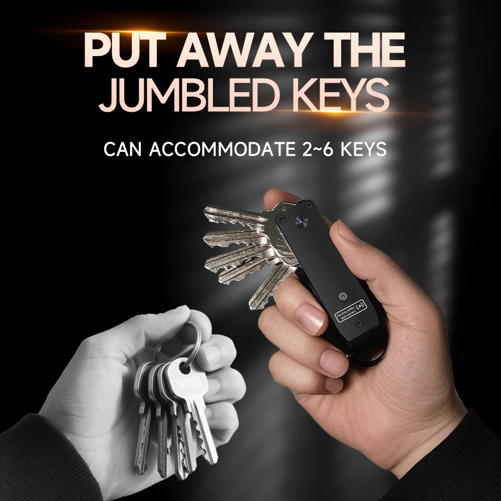 Air Keychain,Key Organizer Works with Apple Find My, Built-in airtag Chips,Car Key Chains with GPS Tracker, Key Finder(iOS Only) - Image 3