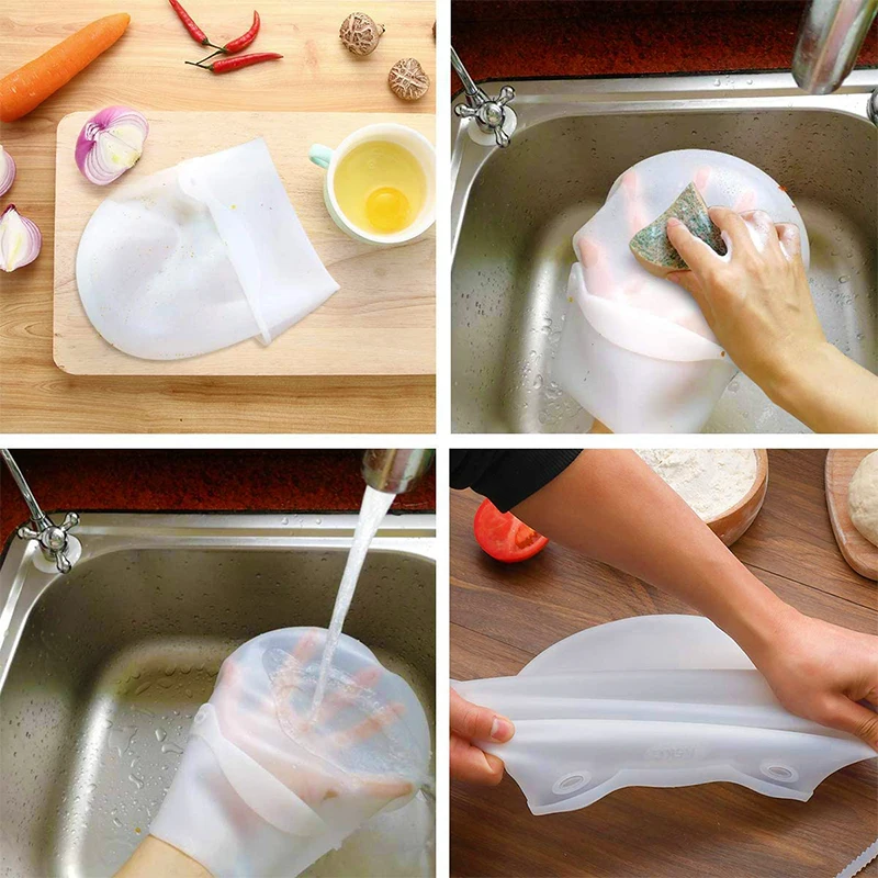 Silicone Kneading Dough Bag Kitchen Flour Mixer Versatile Bread Pastry Pizza Bakeware Cooking Tool - Image 3