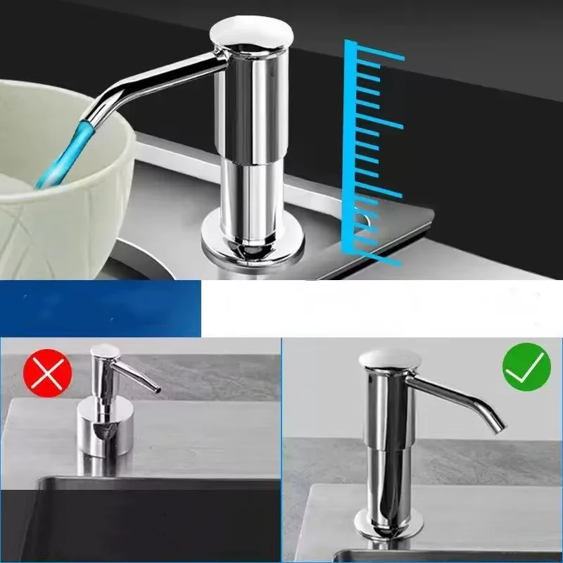 Dish Soap Dispenser for Kitchen Sink, Countertop Soap Dispenser Pump, 40" Silicone Extension Tube Connect to The Soa - Image 3
