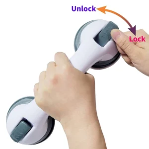 1/2pcs Shower Handle Grab Bars Ultra Grip Dual Locking Safety Suction Cups Helping Handle Anti Slip Support for Toilet Bathroom