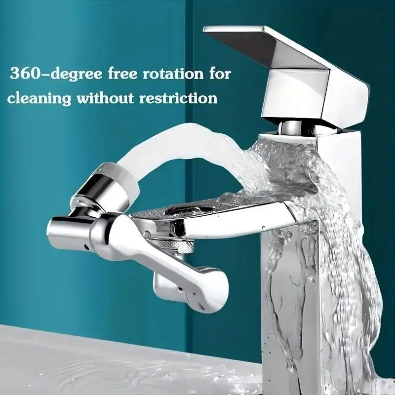New Universal Rotation Extender Faucet Aerator Plastic Splash Filter Kitchen Tap Washbasin Faucets Bubbler Nozzle Robotic Arm - Image 4