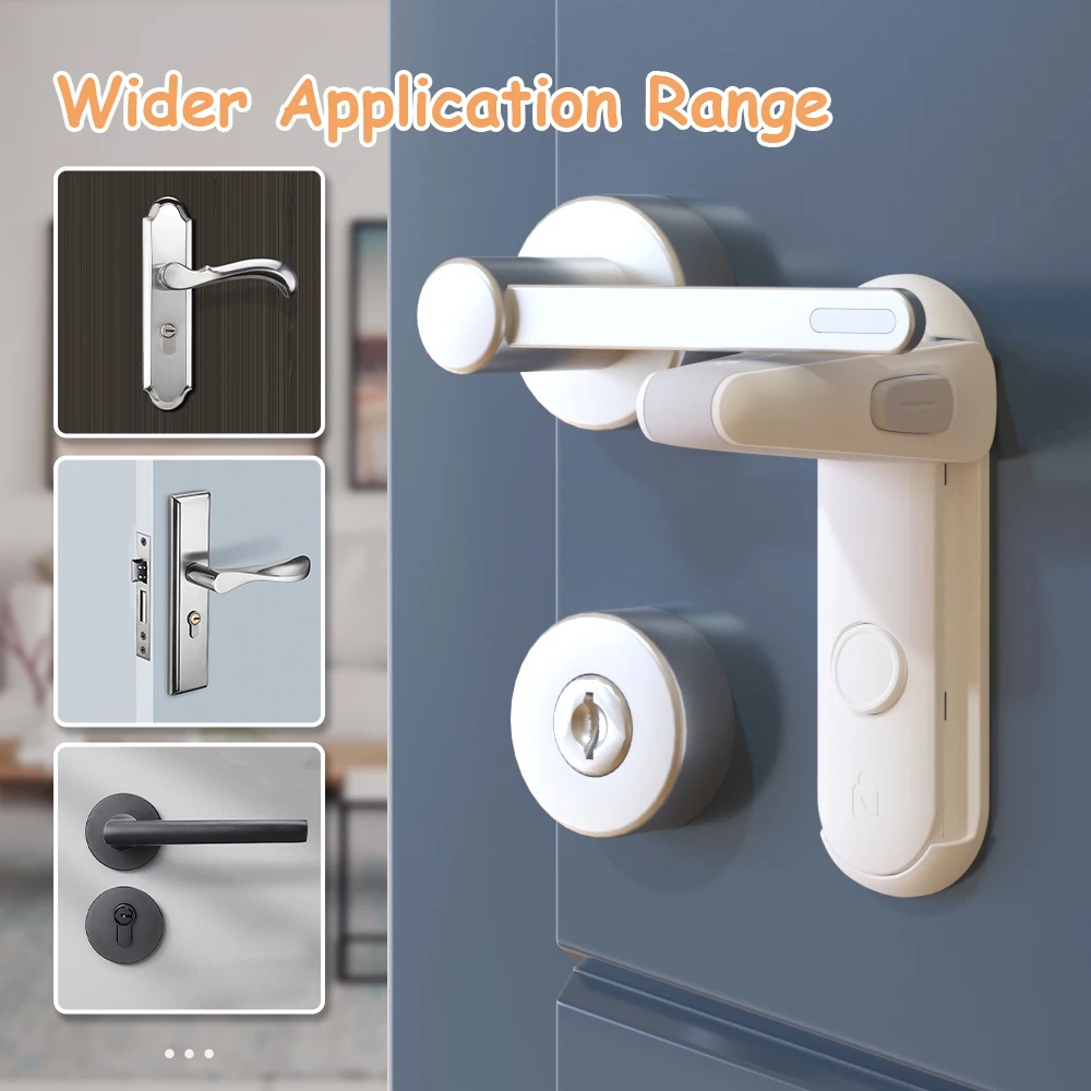 Baby Proofing Door Handle Lock,Childproofing Door Knob Lock Easy to Install and Use Door Lever Lock - Image 3