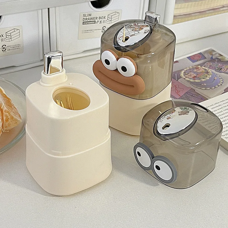 Creative Toothpick Storage Box Automatic Pop-up Toothpick Box Home Living Room Dining Room Push-type Toothpick Holder - Image 4