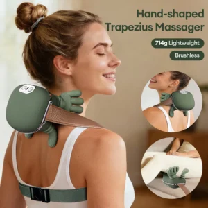 4D Bionic Finger Neck Shoulder Massager Wireless Neck Cervical Trapezius Kneading Massage Shawl Brushless Motor Neck - masajeador