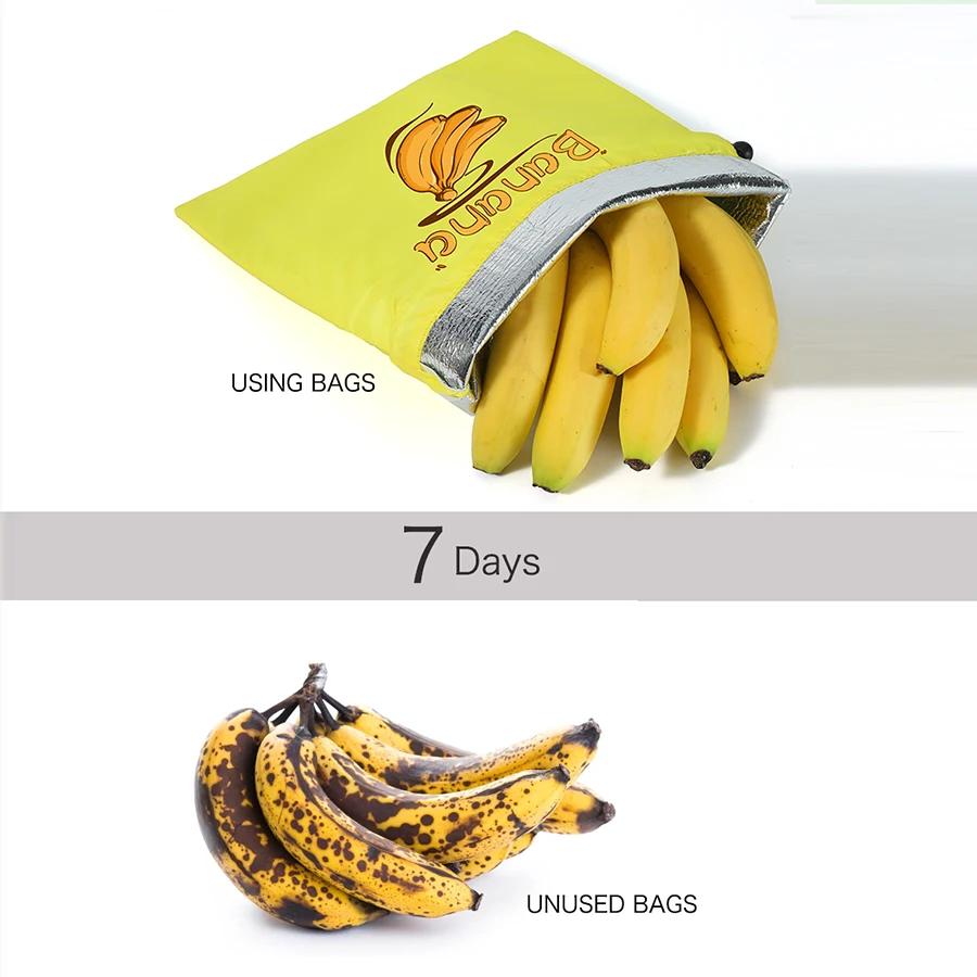 1/3 Banana Storage Bag, Vegetable Preservation Bag, Anti Ripening, Banana Storage Preservation Bag, Lightweight and Convenient B - Image 3