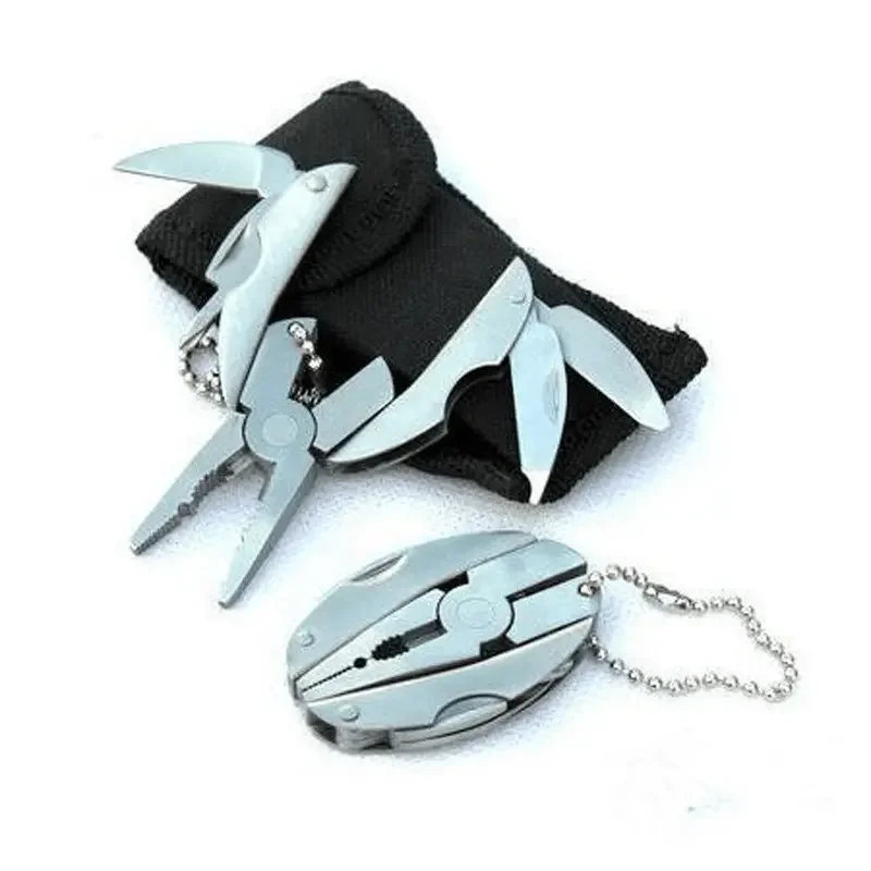 Portable Stainless Steel Multi-Tool Pliers Knife Keychain Screwdriver - Perfect For Outdoor Use! - Image 4