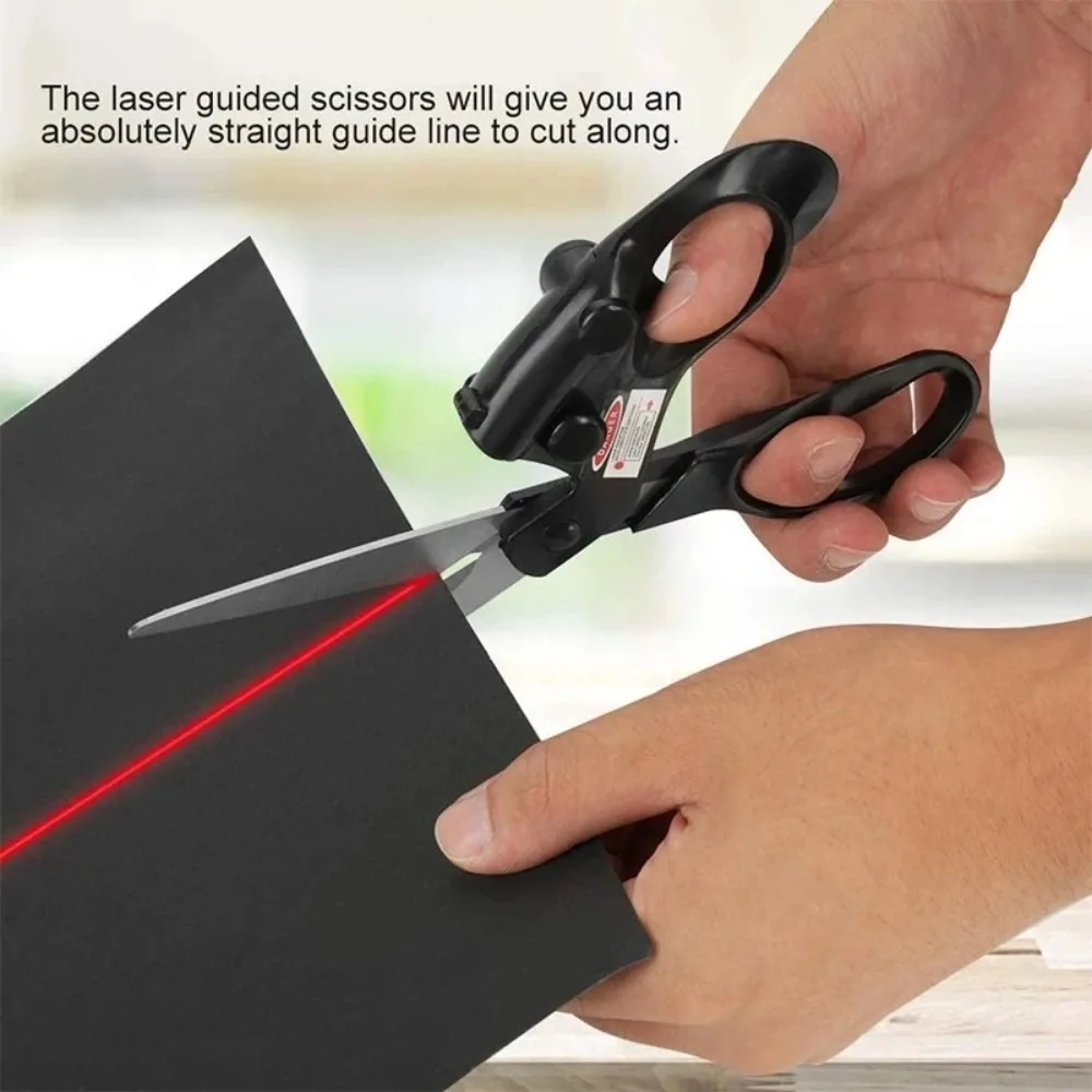 TINSOL Professional Laser Guided Scissors Stainless Steel Precision Cutting Shears Straight Fast Cut Positioning Sewing Crafts - Image 5