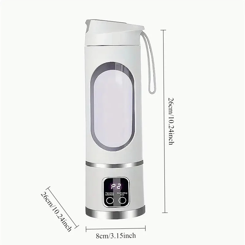 Blender Juicer Portable Electric Juicer 450ml 8 Blades Travel Juicer Machine Chargeable Shakes Smoothie Blenders Fresh Juice Cup - Image 5